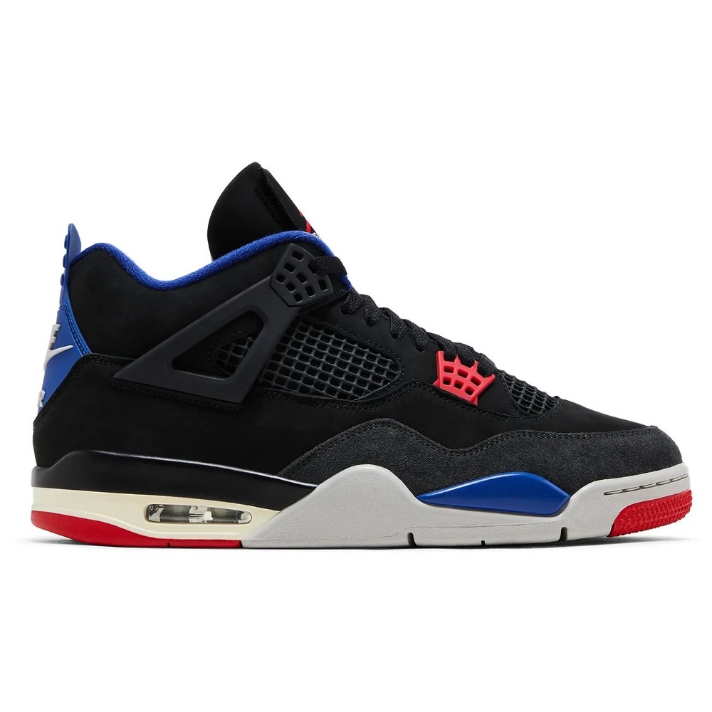 JORDAN 4 Retro Rare Air Mens Size 9.5 Black Fire/Red Shoes FV5029-003 NEW
